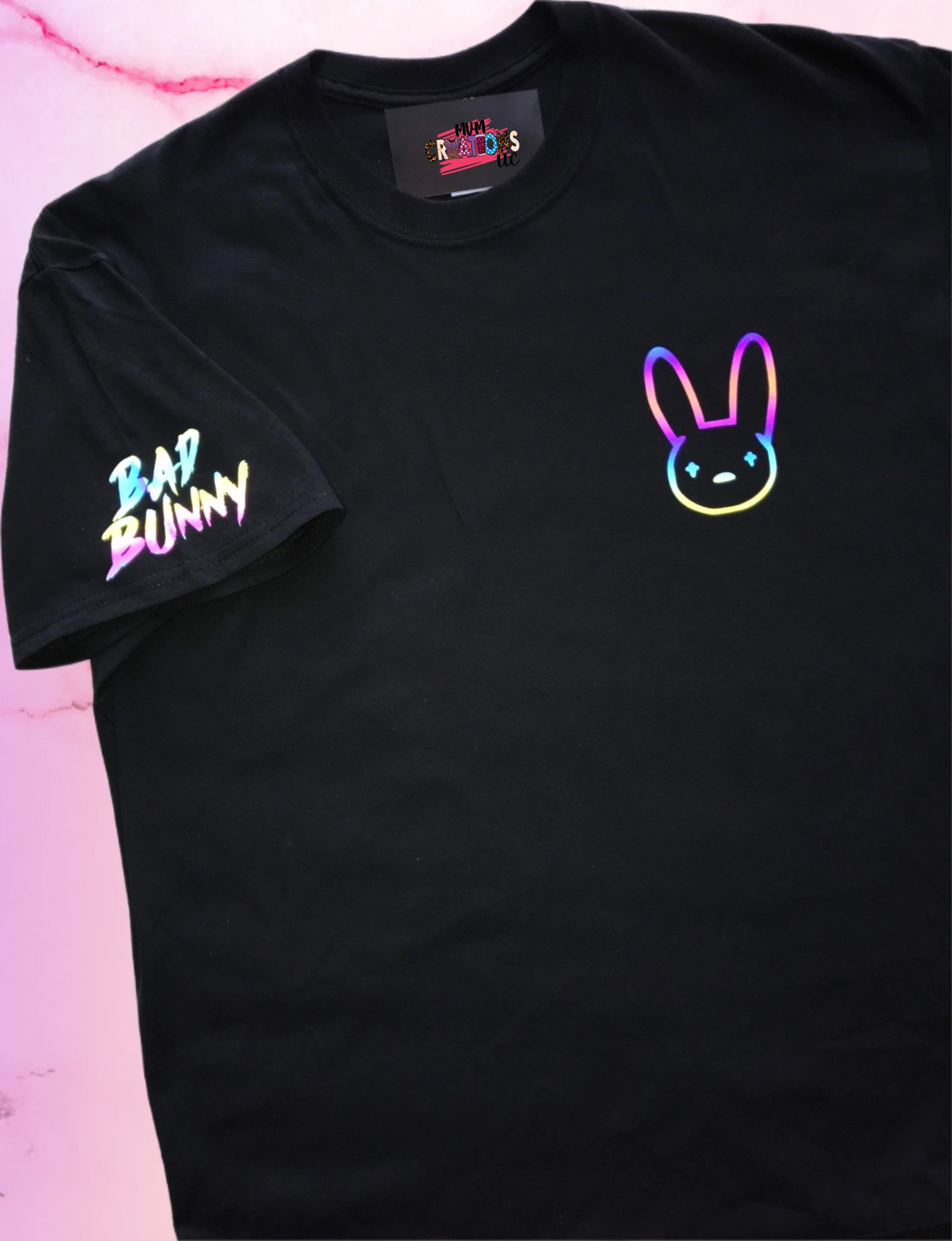 Bad Bunny holographic tee 2